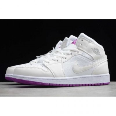 Nike Bayan Air Jordan 1 Mid Gs Gri / Pembe Basketbol Ayakkabısı Türkiye - 4T7DD8PQ